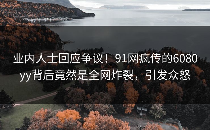 业内人士回应争议！91网疯传的6080yy背后竟然是全网炸裂，引发众怒