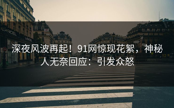 深夜风波再起！91网惊现花絮，神秘人无奈回应：引发众怒