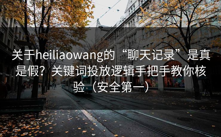 关于heiliaowang的“聊天记录”是真是假？关键词投放逻辑手把手教你核验（安全第一）