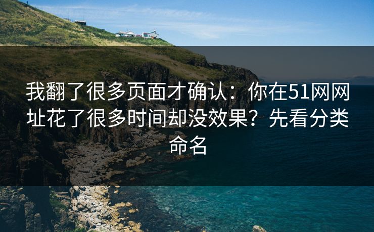 我翻了很多页面才确认：你在51网网址花了很多时间却没效果？先看分类命名